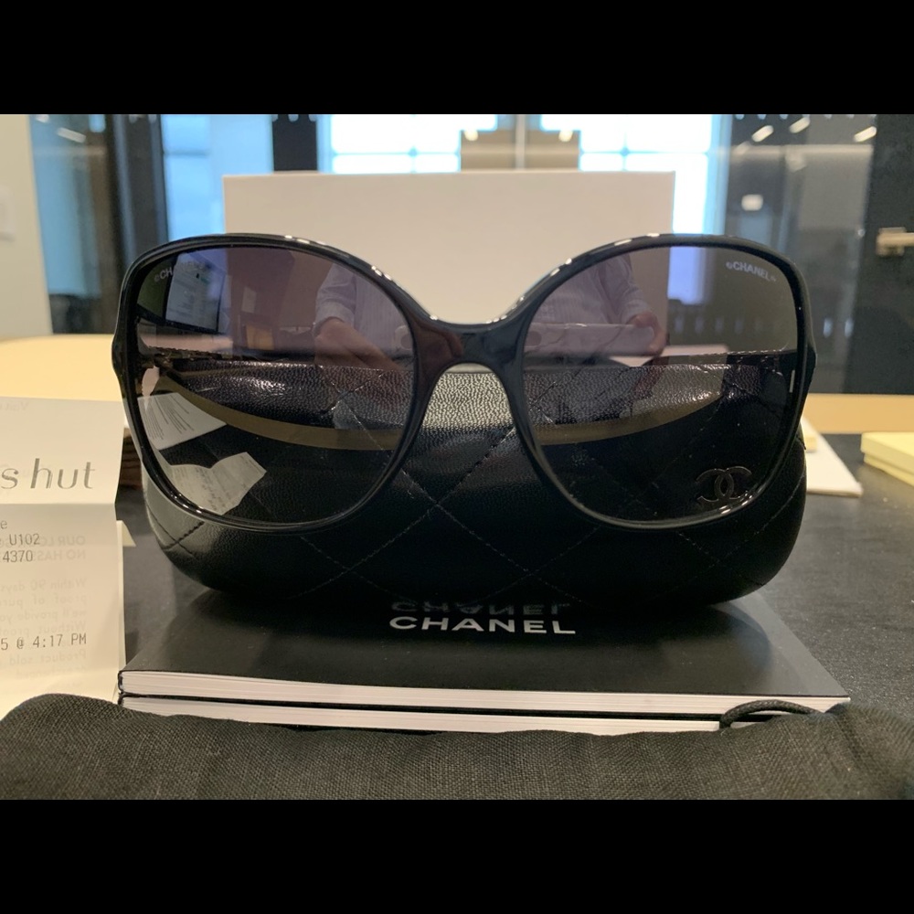 Auth. NEW Black Chanel Sunglasses Retail: $410